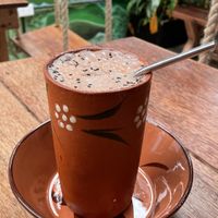 achiote hot chocolate at Laylo in Tulum