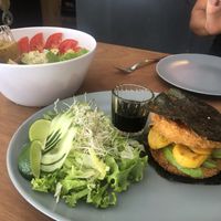 Sushi burger  at Laylo in Tulum