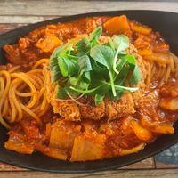 Kimchi Pasta with Cudlet at Cafe SIVA 카페 시바 in Seoul