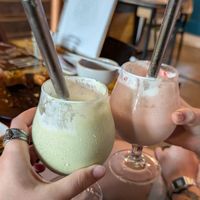 matcha & strawberry milkshake at Cafe SIVA 카페 시바 in Seoul