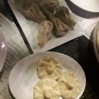 Top: mushroom khinkali, bottom: potato khinkali at Pasanauri - Giorgi Leonidze in Tbilisi