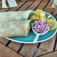 Hummus vegetable wrap at Bar Ocea in Mallorca