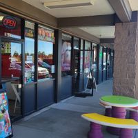 Next to sprouts and a smoke shop at Java Juice Cafe in Flagstaff