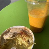 tangerine drink on special- DELICIOUS & their always amazing mac at Java Juice Cafe in Flagstaff