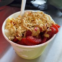 Large pb & j acai bowl  at Java Juice Cafe in Flagstaff