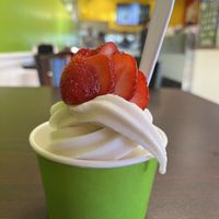 Vanilla soft serve ice cream   at Java Juice Cafe in Flagstaff