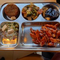 Lots of protein   at Dhaba Beas - Sokolovska in Prague