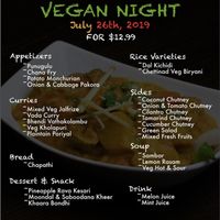Specialty vegan night on July 26, 2019! at Mild 2 Spicy in Chicago