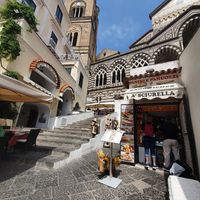 Location at left side of the cathedral steps. at A'Sciurella in Amalfi