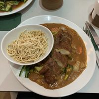 Vegan Duck with Peanut Sauce #Veganuary at Vegefarm in Bremen