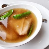 Wantan Suppe mit Shrimpfüllung at Vegefarm in Bremen