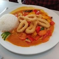 Red Thai curry (no. 102) at Vegefarm in Bremen