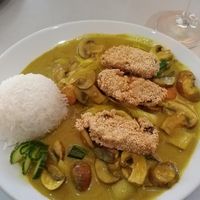 Sesame salmon steak (no. 82) at Vegefarm in Bremen