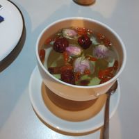 Rosenblüten Tee mit Goji-Beeren, chin. Datteln und Zim at Vegefarm in Bremen