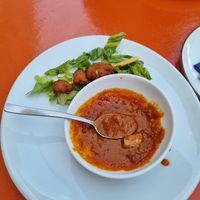 Vorspeise Hähnchenspieße at Vegefarm in Bremen