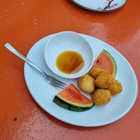 Himmlische gebackene Bananen! at Vegefarm in Bremen