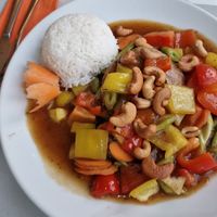 Hot Bean Steak at Vegefarm in Bremen