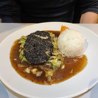 Black and white pepper steak   at Vegefarm in Bremen