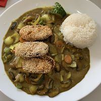 Seasam-Lachssteak at Vegefarm in Bremen