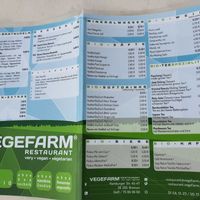 Menu at Vegefarm in Bremen
