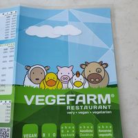 Menu at Vegefarm in Bremen