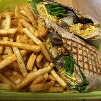 Brunch all in one wrap at Willowbeez Soulveg in Columbus