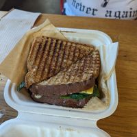 Brunch sandwich at Willowbeez Soulveg in Columbus