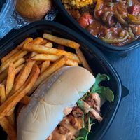 Rich Boi hoagie with fries at Willowbeez Soulveg in Columbus