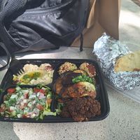 Vegan grill plate at Lava Shawarma - Clinton St in New York City