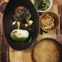 Bento style food. at Musubi Cafe - Gion Kamogawa in Kyoto