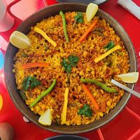 Vegan paella at Tio Rico in Launceston