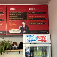 Menu  at Wise Boys Burgers in Auckland