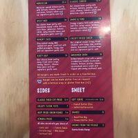 Menu  at Wise Boys Burgers in Auckland