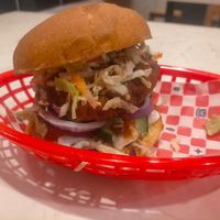 Special burger - katsu chicken  at Wise Boys Burgers in Auckland