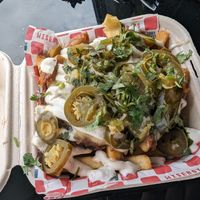 Loaded fries at Wise Boys Burgers in Auckland