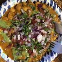 Samosa chat  at Mylapore in Folsom