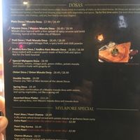 they have a 2 page vegan menu at Mylapore in Folsom