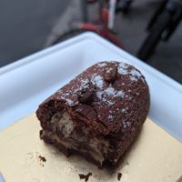 lovely layered tronchetto with coffee bean on top at Out of the Box in Milan