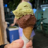 Dark chocolate and pistachio  at Out of the Box in Milan
