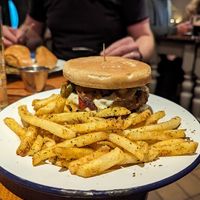 Holy smoke burger at Golden Fleece in Nottingham