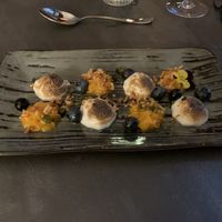 Whipped sea buckthorn meringue  at Saorsa 1875 in Pitlochry