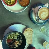 With scrambled tofu and homemade Brand  at Saorsa 1875 in Pitlochry