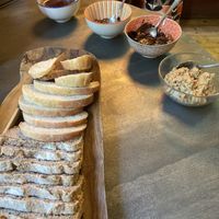 Fresh bread and sweet spreads   at Saorsa 1875 in Pitlochry