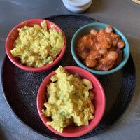 Breakfast: tofu scramble and baked beans: very tasty! at Saorsa 1875 in Pitlochry