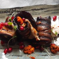 Aubergine with tahini and ricotta at Saorsa 1875 in Pitlochry