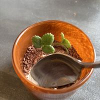 Tiramisu with chocolate soil  at Saorsa 1875 in Pitlochry