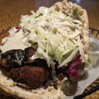 Falafel deluxe at Nish Nush - John St in New York City