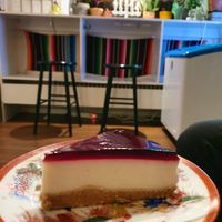 Vanilla cheesecake at VeGofika Göteborg in Gothenburg