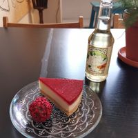 Cheesekake and raw ball at VeGofika Göteborg in Gothenburg