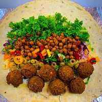 Vegan falafel wrap at Olive Kebab Restaurant in Etobicoke